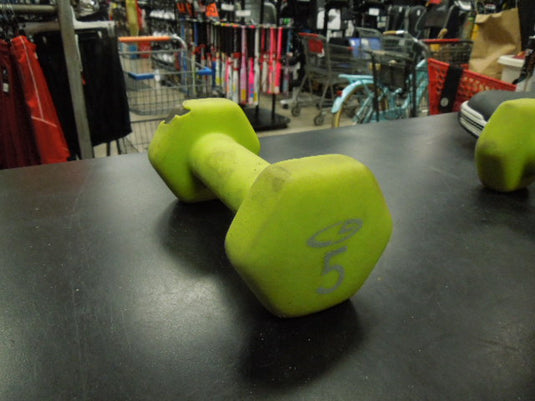 Used Neoprene 5lb Dumbbell Heavy Use