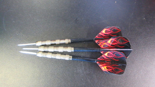 Used Steel Tip Darts Set of 3 -Flames