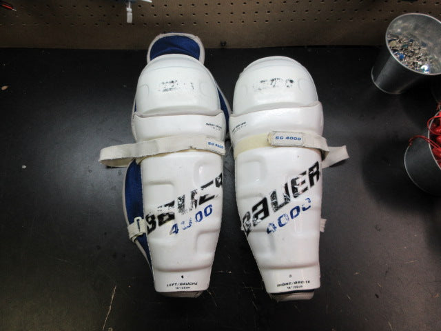 Load image into Gallery viewer, Used Bauer 4000 Hockey Shin Guards - 14"

