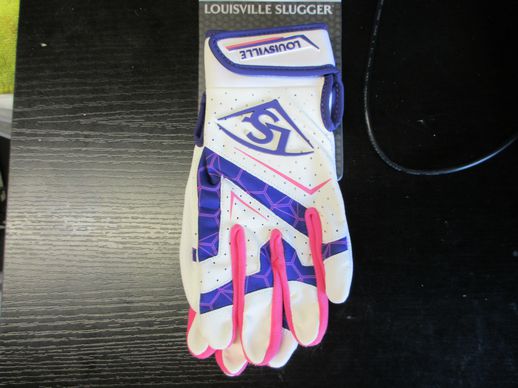 Load image into Gallery viewer, New Louisville Slugger Genuine V2 Batting Gloves - Size  Youth Medium - Pink
