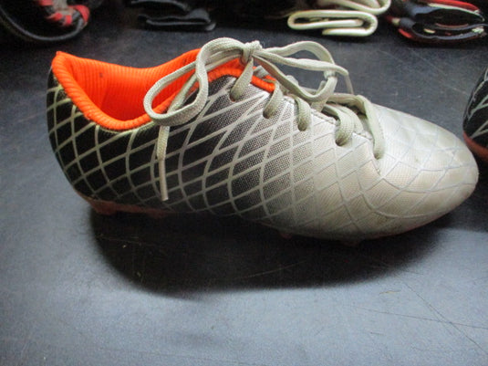 Used Kids' Silver Black Orange Lace-Up Cleats - Size 13