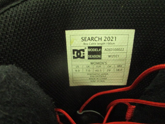 Used DC Search BOA Snowboard Boots Size 9