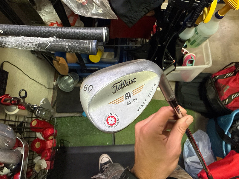 Load image into Gallery viewer, Used Titleist BV 2009 Satin Chrome Finish Spin Milled 60º Right Hand Lob Wedge
