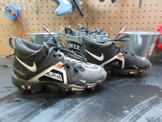 Used Nike Alpha Menace 3 Shark Football Cleats - Size Youth 2