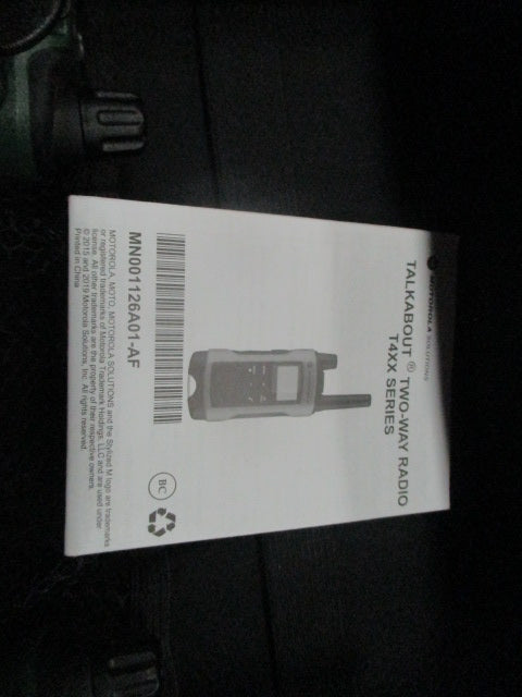 Used Motorola TalkAbout T4XX Walkie Talkie Set w/ Carry Bag