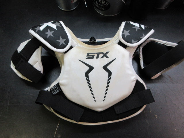 Load image into Gallery viewer, Used STX Stallion 75 USA Lacrosse Shoulder Pads - Youth

