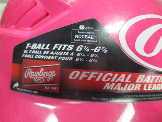 Used Rawlings Offical Size 6 1/4 - 6 7/8 T-Ball Batting Helmet