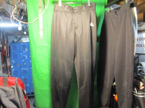Used Adidas Black Adult Small Elastic Bottom BASEBALL PANT