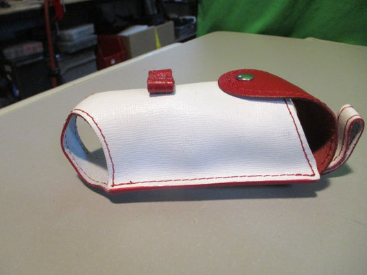Used Burgundy/White 3 Ball Golf Case