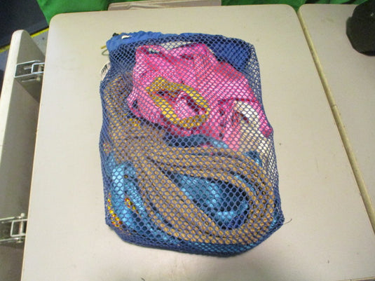 Used REI Mesh Bag With assortment of Rope and Straps