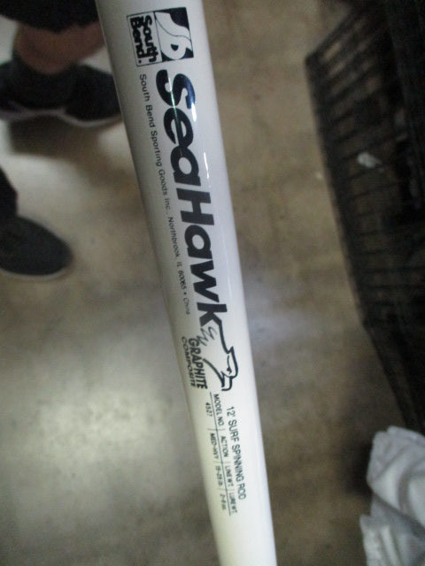Used South bend SeaHawk Graphite 12' Surf Spinning Rod 4527