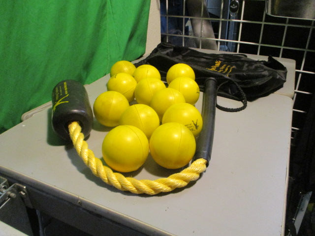 Load image into Gallery viewer, Used Rope Bat  Baseball &amp; Softball Swing Trainer W/ 12 Balls
