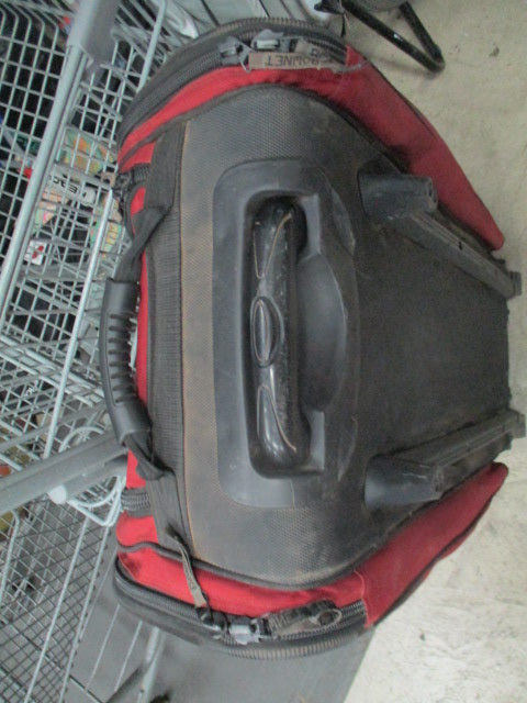 Used Bownet Red/Black Wheeled Baseball Catcher's Equipment Bag