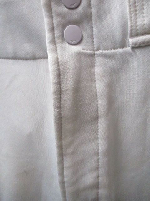 Used Mizuno White Knicker Bottom Pants Adult Size Large - stains