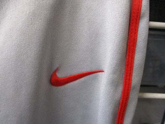Used Nike Grey Open Bottom w Red Piping Pants Youth Size Large