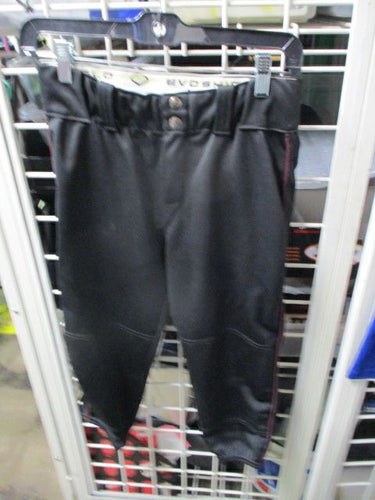 Used Evoshield Black & Burgundy Piping Elastic Bottom Pants Size Youth
