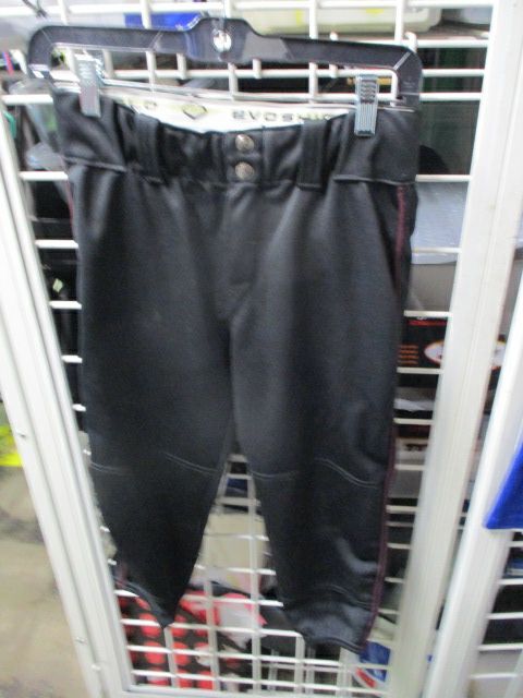 Used Evoshield Black & Burgundy Piping Elastic Bottom Pants Size Youth