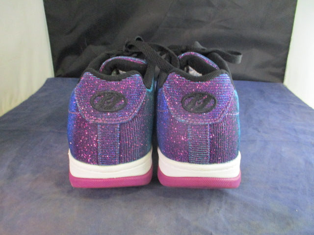 Load image into Gallery viewer, Used Heelys Purple Blue Glitter Shoes Youth Size 6
