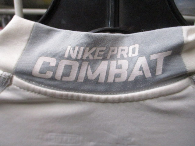 Load image into Gallery viewer, Used Nike Pro Combat White Longsleeve Shirt Adult Size XL
