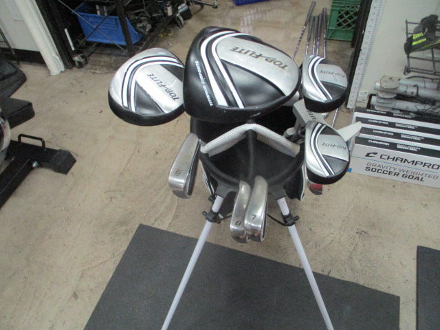 Load image into Gallery viewer, Used Top Flite Stainless Complete set w/ Bag and Putter RH
