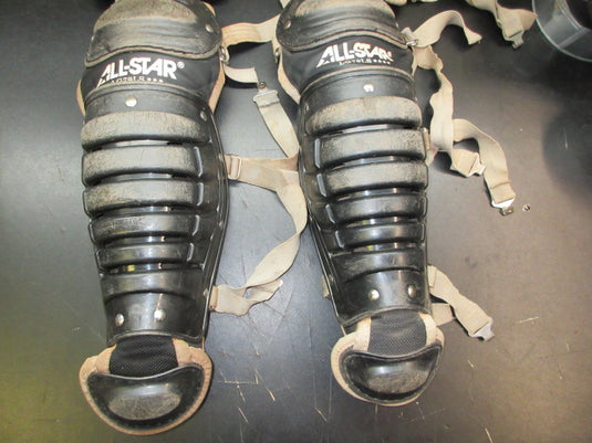 Used All-Star System 7 Catchers Shin Guards - 9-12