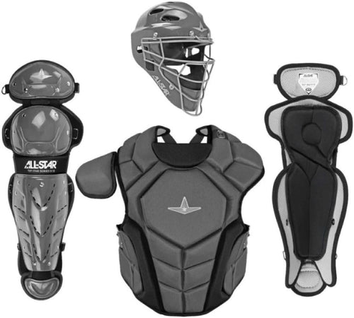 New All-Star Top Star Series Baseball Catcher's Set Ages 12-16 - Grey