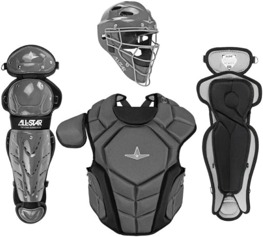 New All-Star Top Star Series Baseball Catcher's Set Ages 12-16 - Grey