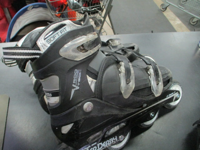 Load image into Gallery viewer, Used Roller Derby V500 Tech Adjustable Inline Skates Size 6-9
