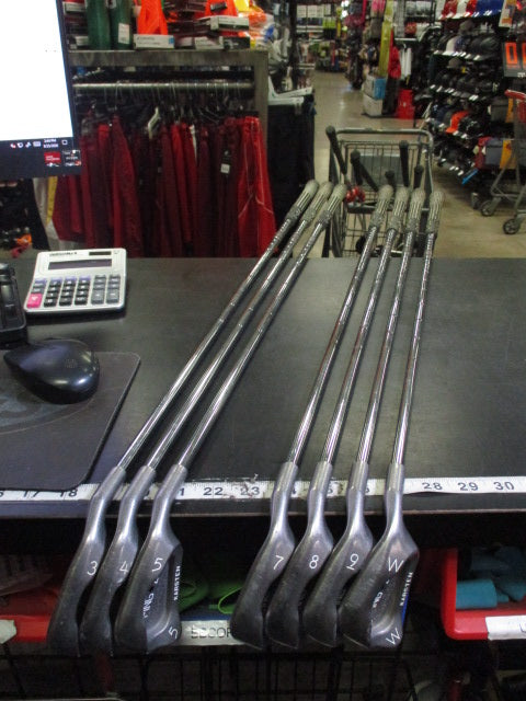 Load image into Gallery viewer, Used PING Zing Black Dot Karsten Right Hand 7 pc Iron Set 3-5 7-9i, W
