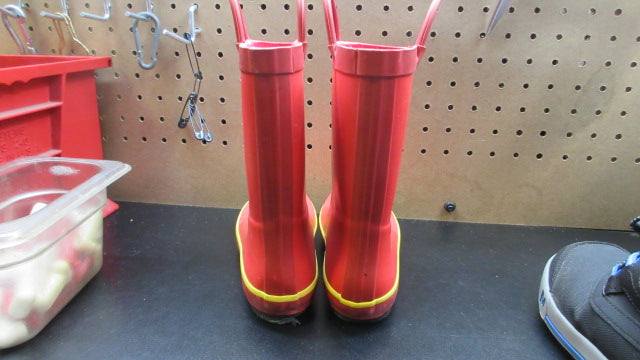 Load image into Gallery viewer, Used Cat&amp;Jack Rain Boots - Youth Size 12 - Red
