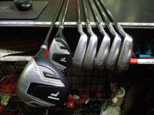 Load image into Gallery viewer, Used Top Flite XL Tri Matrix RH 7 pc. Jr Golf Set 3w 5h 6-9i Wedge
