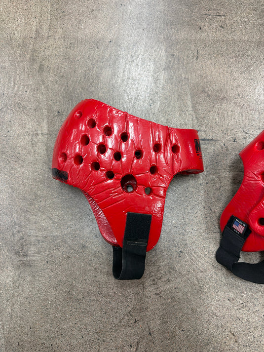 Used Macho Martial Arts Head Gear Red