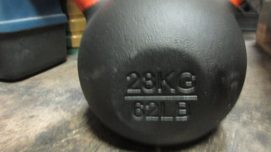 New Apollo 28 KG/62LB Kettlebell W/ Color Strip - Orange