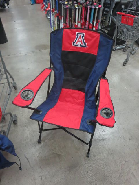 Load image into Gallery viewer, Used Logo Design Oversized High Back Fold Out Tailgaiting Chair Wildcat Branded
