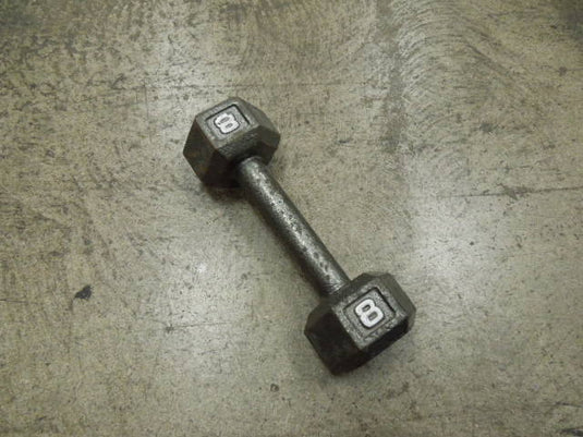Used Cast Iron Hex 8 lb Dumbbell