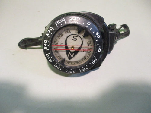 Used Dive Compass With Retractable Clip
