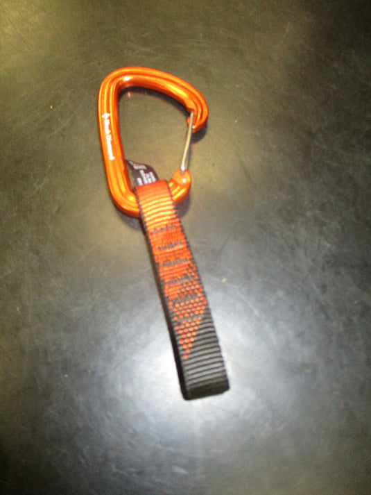 Black Diamond Equipment LTD single Quickdraw with nylon in black and orange
