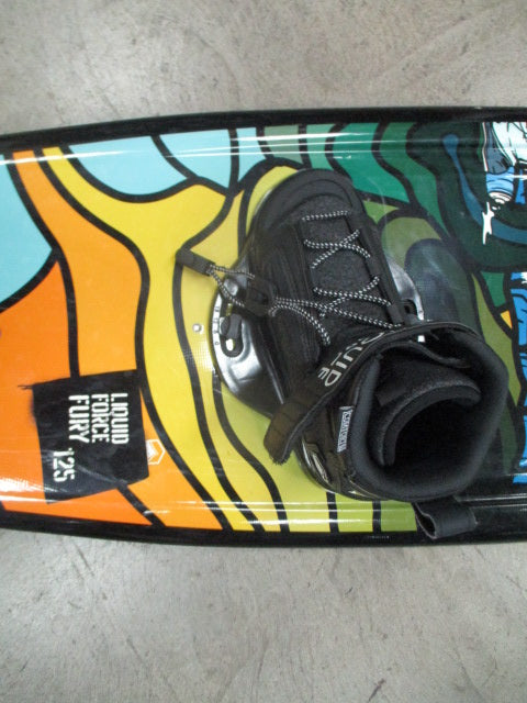 Load image into Gallery viewer, Used Liquid Force Fury 125cm Junior Wakeboard w/ Bindings (Size 12T - 5)
