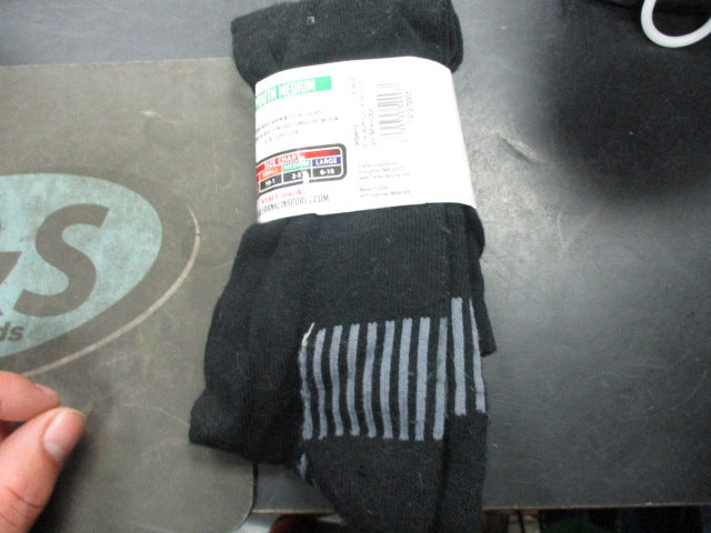 Load image into Gallery viewer, Used Franklin Youth Med Shoe Size 2-5 Black Baseball Socks
