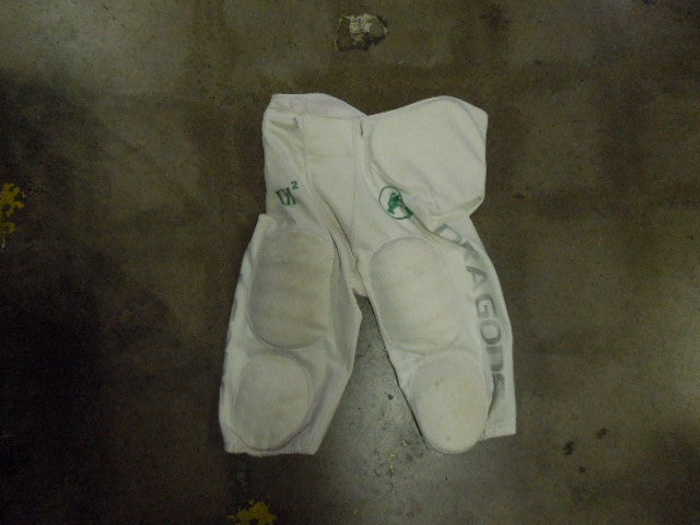 Load image into Gallery viewer, Used Dragons Team Branded 7 Pad Football Pants in White Size Small
