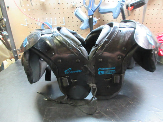 Used Champro Scorpion Football Shoulder Pads - Size Large - 100-130lbs