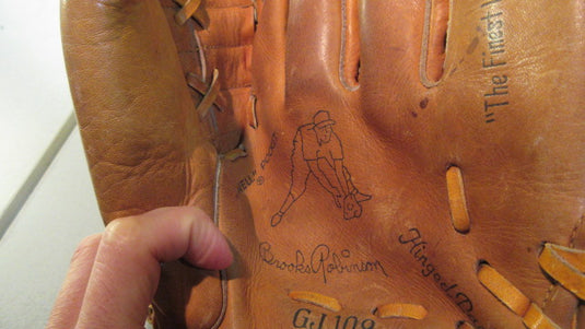 Used Vintage Rawlings GJ 109 Brooks Robinson Leather Baseball Glove