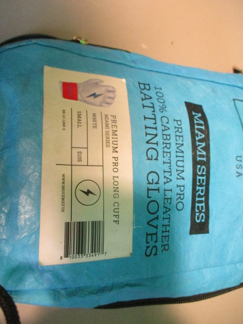 Load image into Gallery viewer, Bruce Bolt Bear Series Short Cuff Batting Gloves Miami Series - Size Small
