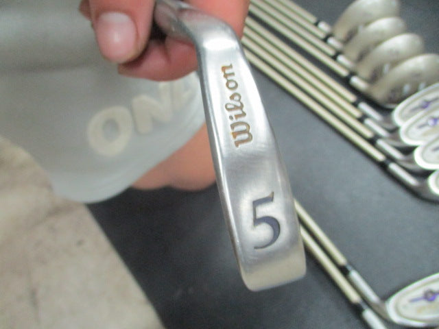 Load image into Gallery viewer, Used Wilson Pro Staff Oversized Iron Set 4-PW, Sand, 3,5,7,1 Wood- RH
