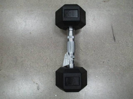 New Rising Sports 10lb Rubber Dumbbell