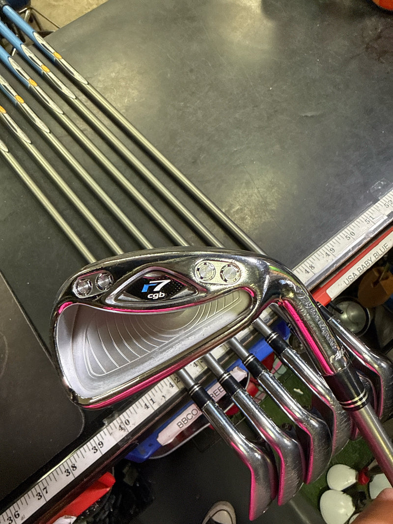 Load image into Gallery viewer, Used TaylorMade RAC R7 CGB Max Right Hand Ladies 7 pc Iron Set 6-9i and PLSw
