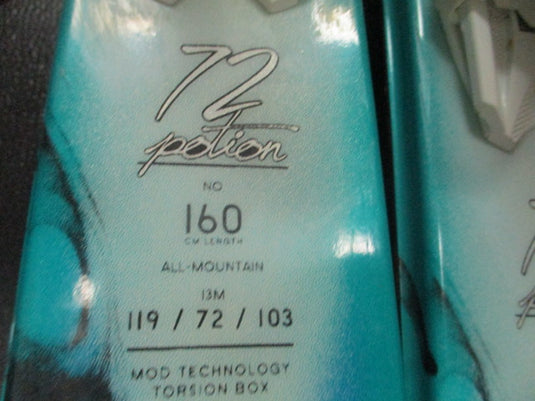 Used K2 Potion 72 160Cm Downhill Skis