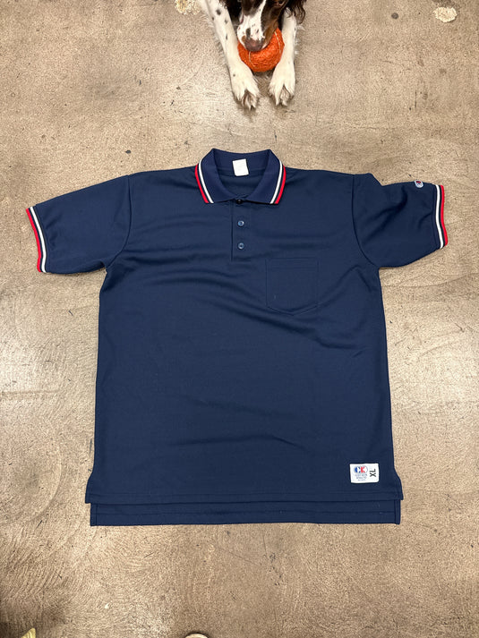 Used Cliff Keep Athletics Navy Umpire Mesh Button Up Size XL