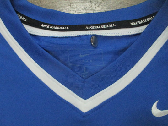 Nike Vapor Select V-Neck Baseball Jersey Royal Blue Men's Size Large