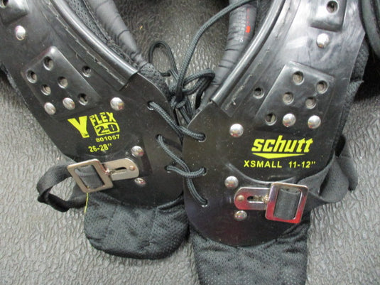 Used Schutt Y Flex 2.0 Size XSmall Football Shoulder Pads